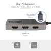 StarTech.com hub USB-C MST de 3 portas – adaptador USB Type-C para 3x HDMI multi-monitor para portátil – Triple HDMI até 4K 60Hz com DP 1.4 Alt Mode e DSC – HDR – cabo de 30 cm – apenas Windows