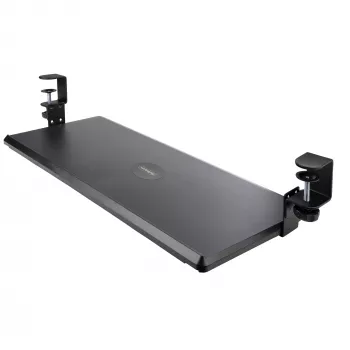 StarTech.com prateleira para teclado sob a mesa, suporte ergonómico de teclado com fixação, até 12 kg, prateleira retrátil para teclado e rato com grampos em C, prateleira de teclado com altura ajustável (100/120/140 mm)