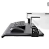StarTech.com prateleira para teclado sob a mesa, suporte ergonómico de teclado com fixação, até 12 kg, prateleira retrátil para teclado e rato com grampos em C, prateleira de teclado com altura ajustável (100/120/140 mm)
