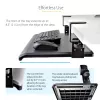 StarTech.com prateleira para teclado sob a mesa, suporte ergonómico de teclado com fixação, até 12 kg, prateleira retrátil para teclado e rato com grampos em C, prateleira de teclado com altura ajustável (100/120/140 mm)