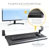 StarTech.com prateleira para teclado sob a mesa, suporte ergonómico de teclado com fixação, até 12 kg, prateleira retrátil para teclado e rato com grampos em C, prateleira de teclado com altura ajustável (100/120/140 mm)