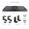 StarTech.com prateleira para teclado sob a mesa, suporte ergonómico de teclado com fixação, até 12 kg, prateleira retrátil para teclado e rato com grampos em C, prateleira de teclado com altura ajustável (100/120/140 mm)