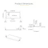 StarTech.com prateleira para teclado sob a mesa, suporte ergonómico de teclado com fixação, até 12 kg, prateleira retrátil para teclado e rato com grampos em C, prateleira de teclado com altura ajustável (100/120/140 mm)