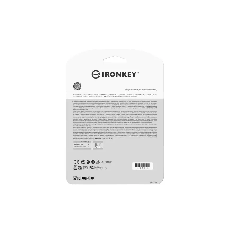 Kingston Technology IronKey 512 GB USB-C Vault Privacy 50C encriptado AES-256, FIPS 197