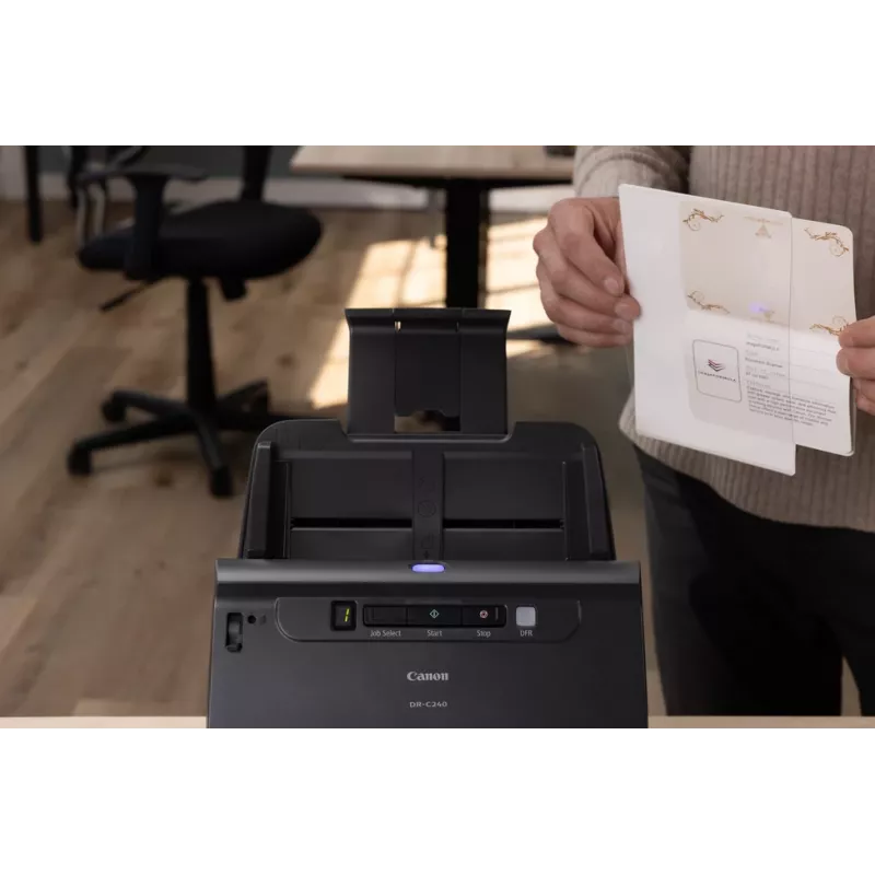 Canon imageFORMULA DR-C240 digitalizador de documentos de secretária duplex, 216 x 3000 mm, 600 x 600 DPI, 24 bits, 24 bits, 45 ppm, 30 ppm