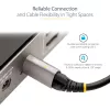 StarTech.com cabo USB-C de 1 m com bloqueio de parafuso superior 10 Gbit/s – cabo USB 3.1/3.2 Gen 2 Type-C – carregamento Power Delivery 100 W (5 A), modo DP-Alt – bloqueio de parafuso individual, cabo USB-C para carregar/sincronizar