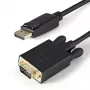 StarTech.com DP2VGAMM3B cabo adaptador ativo de DisplayPort para VGA, 3 pés (1 m), 1920x1200, ficha DP com trava, preto