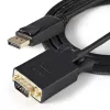 StarTech.com DP2VGAMM3B cabo adaptador ativo de DisplayPort para VGA, 3 pés (1 m), 1920x1200, ficha DP com trava, preto