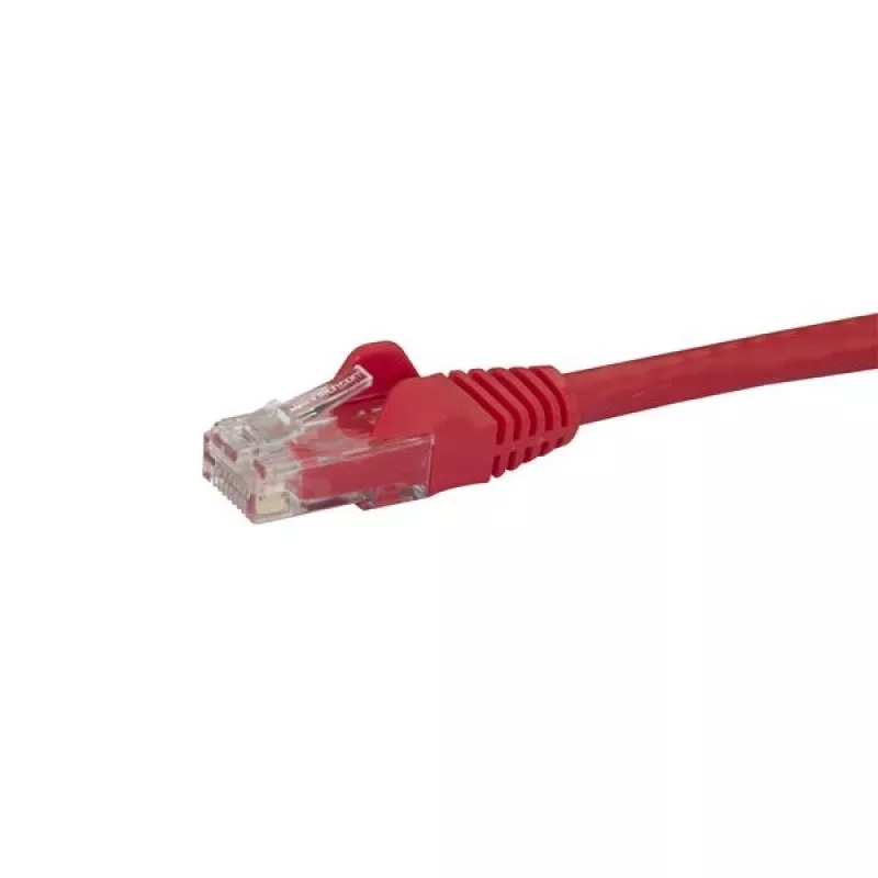 StarTech.com N6PATC10MRD cabo de rede Cat6 UTP, 10 m, RJ45 snagless com proteção antitração, PoE, cobre 24 AWG, ETL Verified, vermelho
