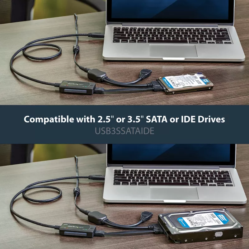 Cabo SATA para USB StarTech.com – USB 3.1 (10 Gbit/s) – UASP, preto, atividade, funcionamento, CE, FCC, ASMedia – ASM1351, 12 V, 0 – 60 °C