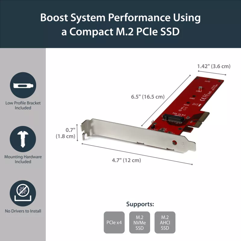 Adaptador StarTech.com x4 PCI Express 3.0 para M.2 PCIe NVMe SSD