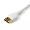 Cabo HDMI 2.0 fino StarTech.com 3ft (1 m), cabo HDMI Premium flexível certificado com Ethernet, UHD 4K 60Hz HDR10, design robusto em tecido de aramida com revestimento TPE, branco