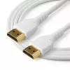 Cabo HDMI 2.0 fino StarTech.com 3ft (1 m), cabo HDMI Premium flexível certificado com Ethernet, UHD 4K 60Hz HDR10, design robusto em tecido de aramida com revestimento TPE, branco