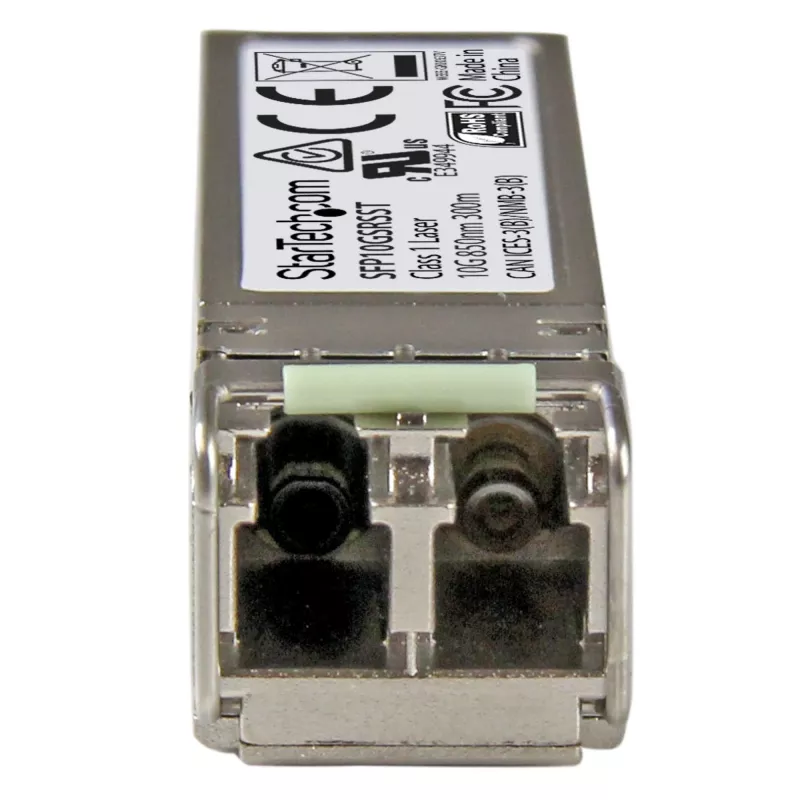 Módulo transceptor SFP+ compatível com Cisco SFP-10G-SR-S StarTech.com - 10GBASE-SR~Módulo SFP+ compatível com Cisco SFP-10G-SR-S - 10GBASE-SR - Transceptor ótico de fibra multimodo MMF 10GbE - 10GE Gigabit Ethernet SFP+ - LC 300m - 850nm - DDM Cisco Firepower, ASR9000, C9300