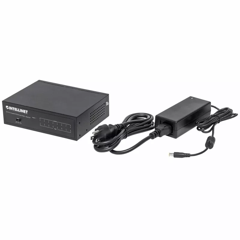 Comutador gerido Intellinet 8 portas Gigabit Ethernet PoE+