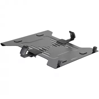 Bandeja para portátil VESA StarTech.com – Bandeja para portátil ajustável para braços de monitor, fixa portáteis (4,5 kg / 9,9 lb) – furos de montagem VESA 75x75 e 100x100 – Ventilada – Para suportes/estantes de mesa para monitor