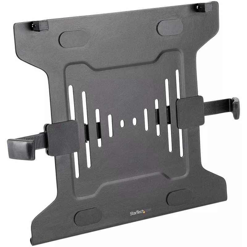 Bandeja para portátil VESA StarTech.com – Bandeja para portátil ajustável para braços de monitor, fixa portáteis (4,5 kg / 9,9 lb) – furos de montagem VESA 75x75 e 100x100 – Ventilada – Para suportes/estantes de mesa para monitor