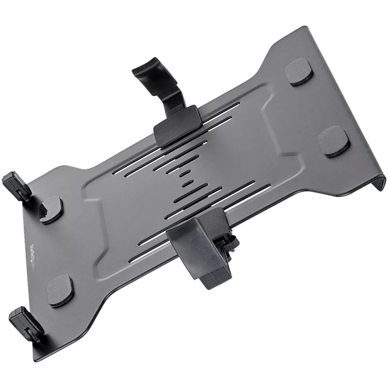 Bandeja para portátil VESA StarTech.com – Bandeja para portátil ajustável para braços de monitor, fixa portáteis (4,5 kg / 9,9 lb) – furos de montagem VESA 75x75 e 100x100 – Ventilada – Para suportes/estantes de mesa para monitor