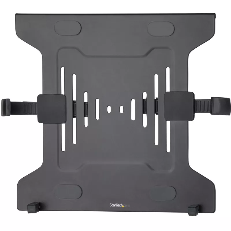 Bandeja para portátil VESA StarTech.com – Bandeja para portátil ajustável para braços de monitor, fixa portáteis (4,5 kg / 9,9 lb) – furos de montagem VESA 75x75 e 100x100 – Ventilada – Para suportes/estantes de mesa para monitor