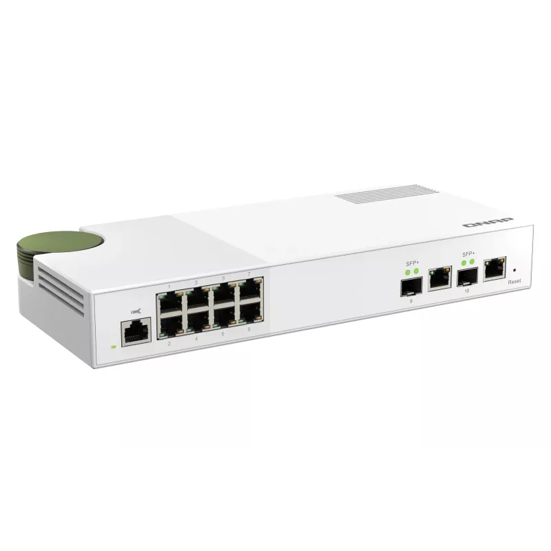 Switch de rede QNAP QSW-M2108-2C Gerido L2 2.5G Ethernet (100/1000/2500) Cinzento, Branco