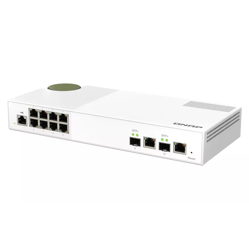 Switch de rede QNAP QSW-M2108-2C Gerido L2 2.5G Ethernet (100/1000/2500) Cinzento, Branco
