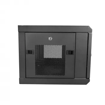 StarTech.com Armário de rede de montagem na parede de 2 postes 6HE com prateleira 1HE, rack de servidor de montagem na parede de 19 polegadas para equipamento de dados/rede/AV/eletrónica/informática, armário pequeno ventilado