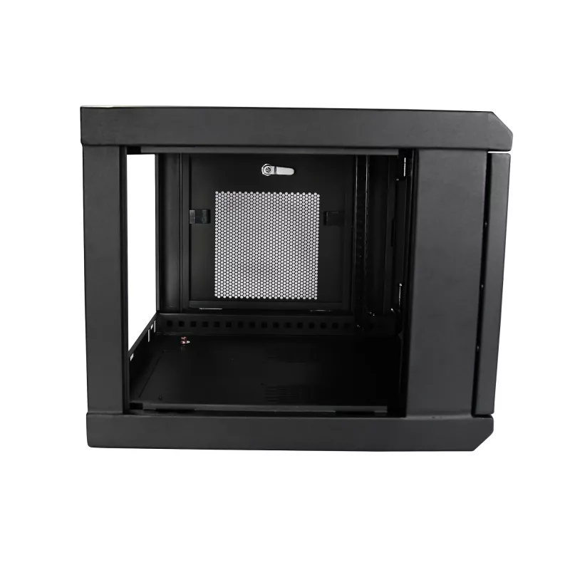 StarTech.com Armário de rede de montagem na parede de 2 postes 6HE com prateleira 1HE, rack de servidor de montagem na parede de 19 polegadas para equipamento de dados/rede/AV/eletrónica/informática, armário pequeno ventilado