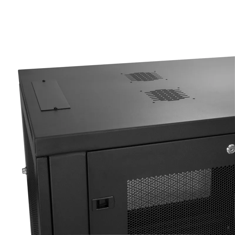 StarTech.com Armário de rede de montagem na parede de 2 postes 6HE com prateleira 1HE, rack de servidor de montagem na parede de 19 polegadas para equipamento de dados/rede/AV/eletrónica/informática, armário pequeno ventilado