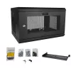 StarTech.com Armário de rede de montagem na parede de 2 postes 6HE com prateleira 1HE, rack de servidor de montagem na parede de 19 polegadas para equipamento de dados/rede/AV/eletrónica/informática, armário pequeno ventilado
