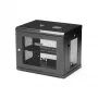 Armário de rede StarTech.com de 2 postes 9U para montagem na parede com prateleira de 1U, rack de servidor de 19 polegadas para montagem na parede para equipamento de dados/rede/AV/eletrónica/informática, armário de rack pequeno ventilado