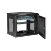 Armário de rede StarTech.com de 2 postes 9U para montagem na parede com prateleira de 1U, rack de servidor de 19 polegadas para montagem na parede para equipamento de dados/rede/AV/eletrónica/informática, armário de rack pequeno ventilado