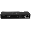 Estação de acoplamento de viagem StarTech.com para portáteis – HDMI ou VGA – USB 3.0