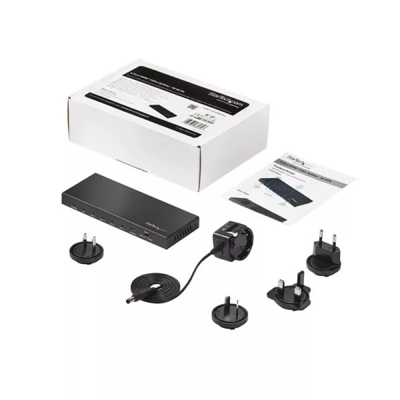 Splitter HDMI StarTech.com de 4 portas – 4K 60 Hz, HDMI, 4x HDMI, 3840 x 2160 píxeis, Preto, 4K Ultra HD, 60 Hz