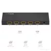 Splitter HDMI StarTech.com de 4 portas – 4K 60 Hz, HDMI, 4x HDMI, 3840 x 2160 píxeis, Preto, 4K Ultra HD, 60 Hz