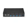 Switch KVM HDMI StarTech.com de 4 portas - USB 3.0 - 1080p, 1920 x 1080 píxeis, montagem em rack, Preto