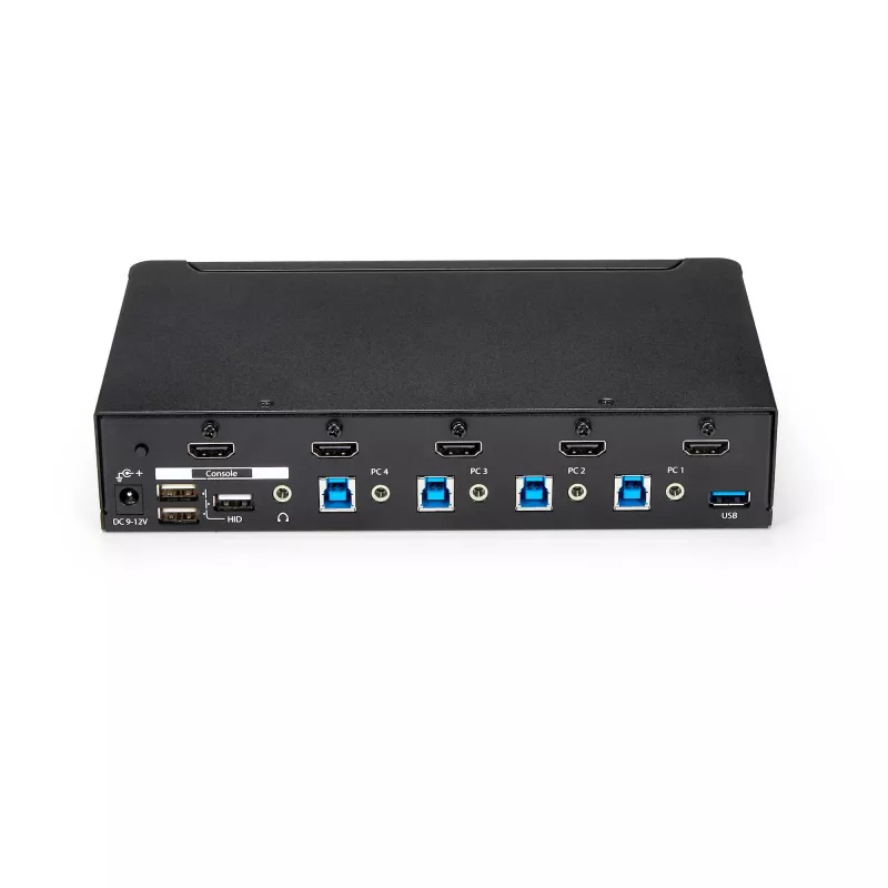 Switch KVM HDMI StarTech.com de 4 portas - USB 3.0 - 1080p, 1920 x 1080 píxeis, montagem em rack, Preto