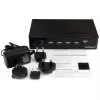 Switch KVM HDMI StarTech.com de 4 portas - USB 3.0 - 1080p, 1920 x 1080 píxeis, montagem em rack, Preto