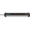 Extensão de energia Brennenstuhl 1391030610 3 m 6 tomadas AC interior preto prateado
