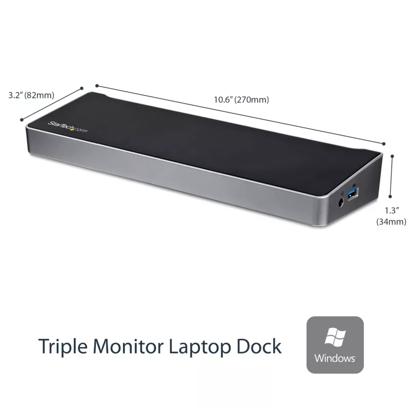 Estação de acoplamento USB 3.0 StarTech.com para três monitores - 1x HDMI - 2x DisplayPort