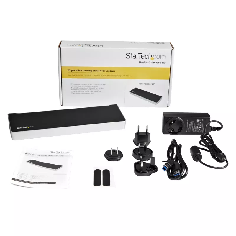 Estação de acoplamento USB 3.0 StarTech.com para três monitores - 1x HDMI - 2x DisplayPort