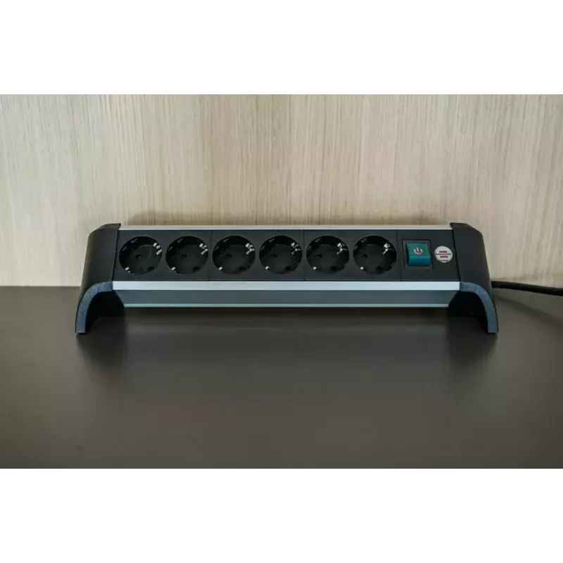 Extensão de energia Brennenstuhl 1391040600 3 m 6 tomadas AC interior preto prateado