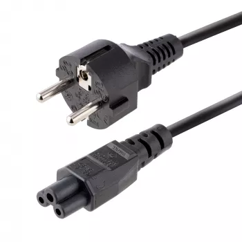 Cabo de alimentação para portátil StarTech.com 3m, EU Schuko para C5, 2,5A 250V, 18AWG, cabo de alimentação de substituição para portátil, cabo de fonte de alimentação, cabo de carregamento para portátil, cabo trifólio/Mickey Mouse