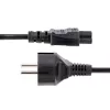Cabo de alimentação para portátil StarTech.com 3m, EU Schuko para C5, 2,5A 250V, 18AWG, cabo de alimentação de substituição para portátil, cabo de fonte de alimentação, cabo de carregamento para portátil, cabo trifólio/Mickey Mouse