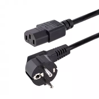 Cabo de alimentação para computador StarTech.com 3m (10ft), 18AWG, cabo de alimentação EU Schuko para C13, 250V 10A, cabo AC de substituição preto, cabo de alimentação para TV/monitor, cabo de alimentação Schuko CEE 7/7 para IEC 60320 C13 - cabo de alimentação para fonte de alimentação de PC