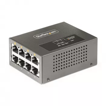 Injetor PoE++ Multi-Gigabit de 4 portas StarTech.com, Ethernet 5/2.5/1G (NBASE-T), PoE/PoE+/PoE++ (802.3af/802.3at/802.3bt), orçamento de potência de 160 Watt, montagem na parede/calha DIN, não gerido