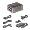 Injetor PoE++ Multi-Gigabit de 4 portas StarTech.com, Ethernet 5/2.5/1G (NBASE-T), PoE/PoE+/PoE++ (802.3af/802.3at/802.3bt), orçamento de potência de 160 Watt, montagem na parede/calha DIN, não gerido