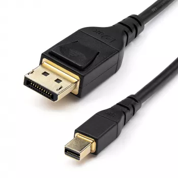 Cabo Mini DisplayPort para DisplayPort 1.4 certificado VESA StarTech.com 3ft (1m) – 8K 60Hz HBR3 HDR – cabo Super UHD mDP para DP 1.4 – fino (34 AWG) Ultra HD 4K 120Hz – cabo para monitor/vídeo