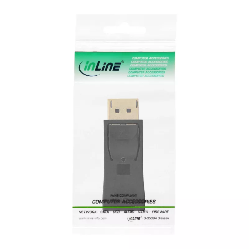 Adaptador DisplayPort InLine DisplayPort macho / HDMI fêmea preto