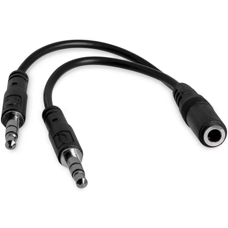 Adaptador divisor de headset StarTech.com 3,5 mm 4 posições para 2x 3 posições 3,5 mm – fêmea/macho