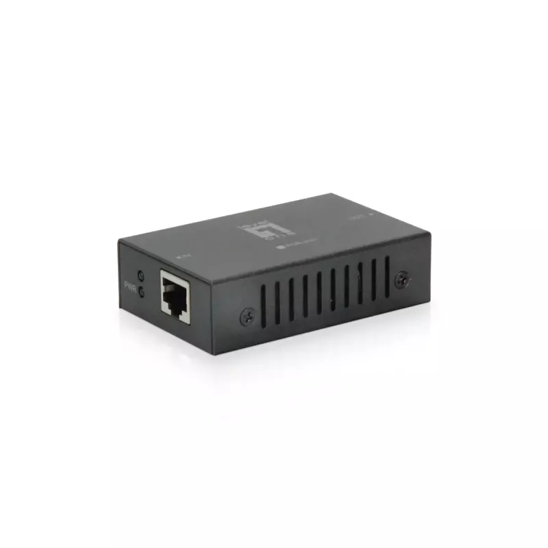 LevelOne POR-0101 repetidor PoE+, 2x Fast Ethernet, 10Base-T/100Base-TX, até 100 m, cinzento